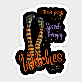 Time for Speech Therapy Witches Sticker